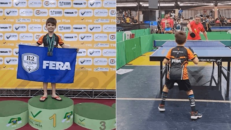 Ranieri Filho é ouro e prata no Tênis de Mesa