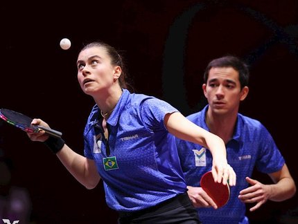 Bruna Takahashi e Hugo Calderano se despedem do WTT Champions Frankfurt