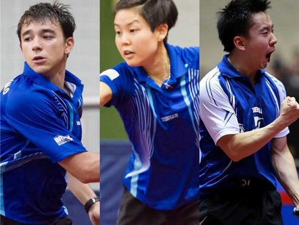 Jessica Yamada, Hugo Calderano e Gustavo Tsuboi disputam o Aberto da Suécia