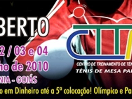 I ABERTO CTTM DE TÊNIS DE MESA EM GOIANIA