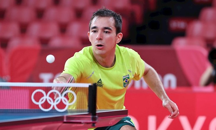 Hugo Calderano foi eliminado nas quartas de final