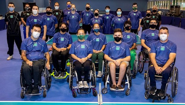 Seleção Brasileira paralímpica no período de trein