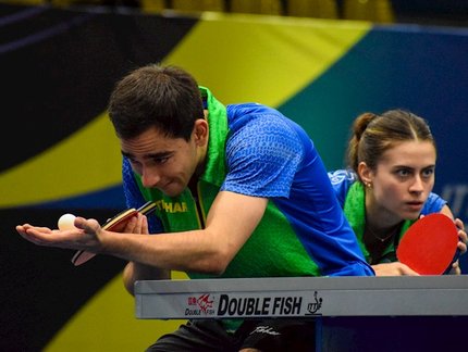 Hugo Calderano e Bruna Takahashi retomam parceria no Smash de Singapura