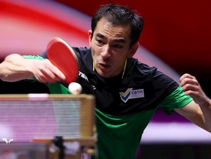 Hugo Calderano vence sem dificuldades e avança de fase no Mundial de Tênis de Mesa, no Catar
