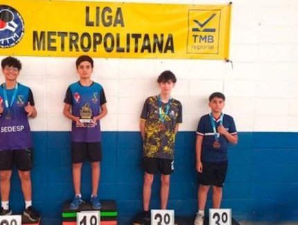 Votorantim conquista 17 pódios em torneio da Liga Metropolitana de Tênis de Mesa