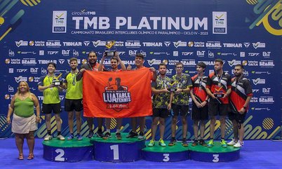 CT Lua Table Tennis/RJ fatura o título do Absoluto F Masculino ao vencer a Academia de Tênis de Mesa Life Pong/SP