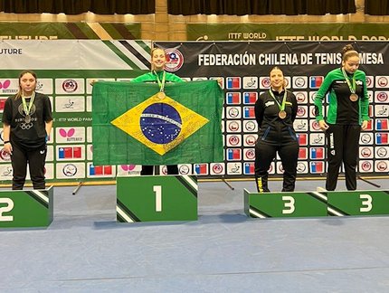 No primeiro dia de pódios do ITTF Para Future Santiago, Brasil fatura sete ouros