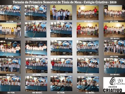 CRIATIVO PREMIA ALUNOS DO 20º TORNEIO INTERNO DE TÊNIS DE MESA