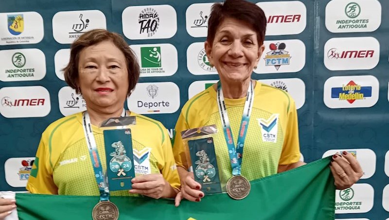 Cleusa e Natália, campeãs no Pan-Americano Master