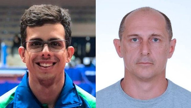 Raphael Moreira (esq.) recebe Sérgio Tosi Rodrigue