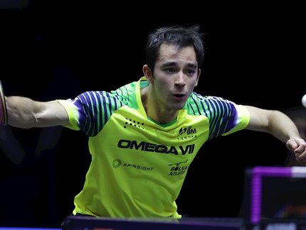 Em duelo de alto nível, Calderano cai na estreia do WTT Champions de Macau