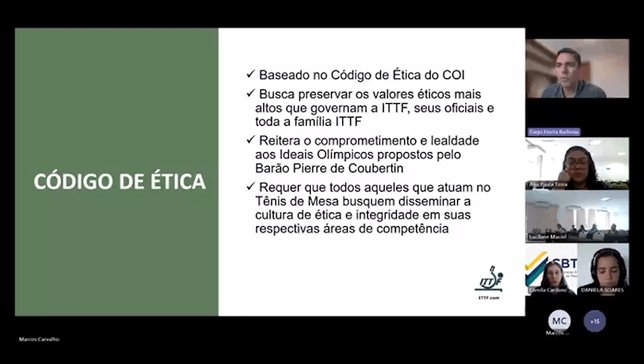 Integridade no esporte foi tema de palestra no Ciclo 2024 de Qualificação em Gestão CBTM