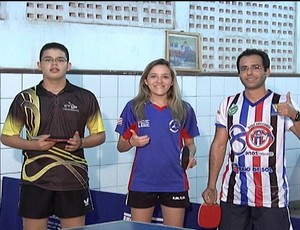 Três atletas de tênis de mesa do Maranhão concorrem ao Troféu Mirante Esporte 2012 (Foto: Reprodução/TV Mirante)