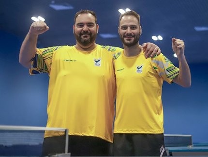Claudio Massad e Luiz Filipe Manara conquistam o bronze em duplas no Aberto Paralímpico ITTF Fa40