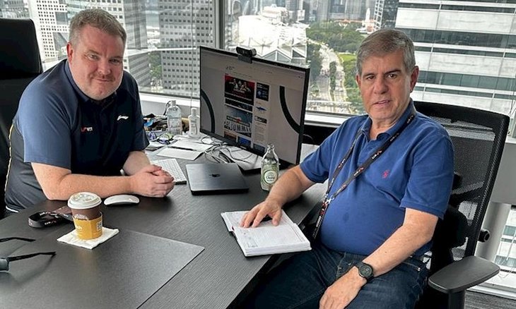 Alaor Azevedo e o CEO da ITTF, Steve Danton. Foto: