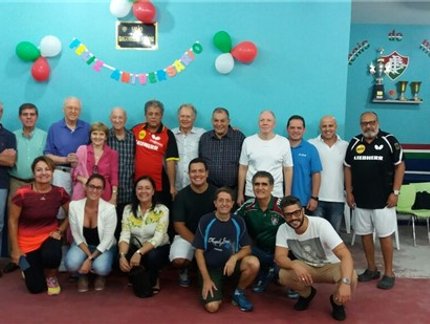 Ex-mesatenista Dagoberto Midosi recebe homenagem da CBTM e do Fluminense pelo aniversário de 100 anos
