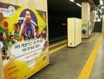 PARCERIA COM O METRÔ AJUDA NA DIVULGAÇÃO DO ABERTO DO BRASIL