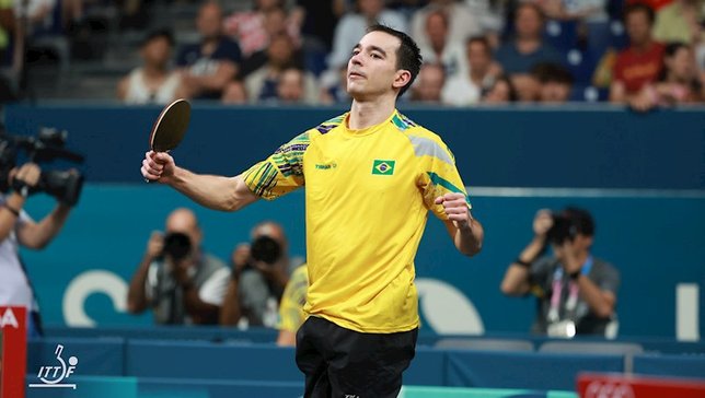 Hugo Calderano segue vivo na disputa em Frankfurt 