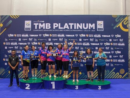 Academia Fitpong-DF supera Pró Tenis de Mesa de Joaçaba/SC e garante título do Veterano 5 feminino do TMB Platinum - Campeonato Brasileiro
