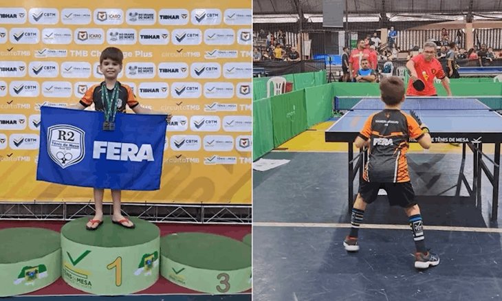 Ranieri Filho é ouro e prata no Tênis de Mesa