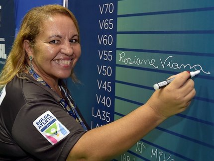 Rosiane Viana conquista o titulo da categoria veterano 55 do TMB Platinum - Ciclo I