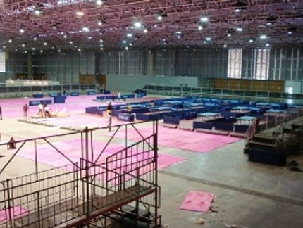 PALCO DAS DISPUTAS JÁ ESTÁ QUASE MONTADO