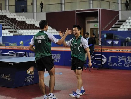 Aberto do Qatar: Tsuboi e Calderano comemoram resultado histórico nas duplas