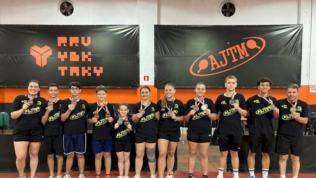 Jaú alcança 3ª colocação por equipes na Copa Brasil de Tênis de Mesa