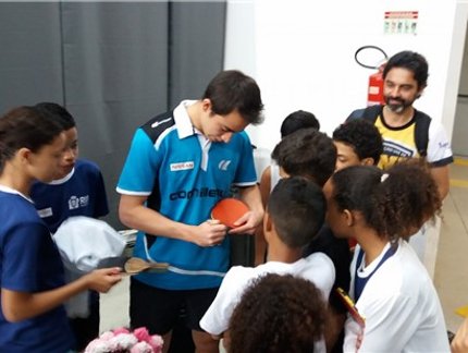 Em visita ao Interestadual do Rio, Calderano elogia estrutura: 'Motivação ainda maior'