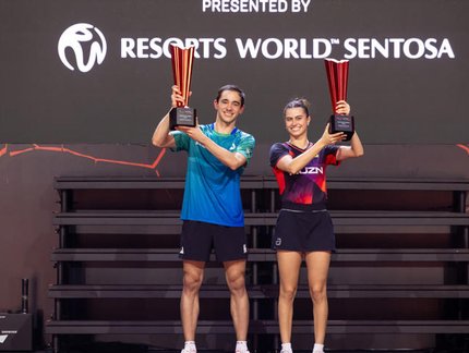 Após título em Singapura, Calderano e Bruna assumem quarta posição no ranking mundial de duplas mistas