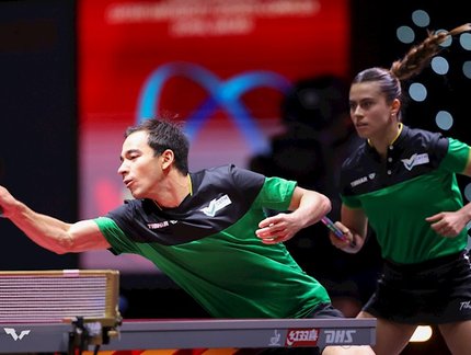 Hugo Calderano e Bruna Takahashi disputam WTT Champions Montpellier