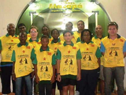 EQUIPE GUIANENSE AGRADECE RECEPTIVIDADE.NA DESPEDIDA
