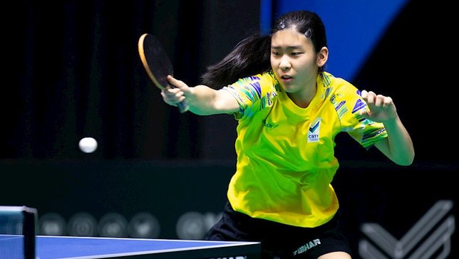 Karina Shiray em ação no WTT Contender do Rio de J