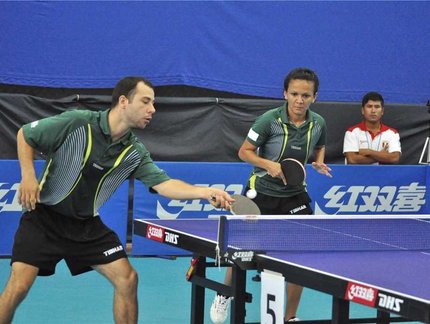 Latino-Americano: Ligia Silva e Humberto Manhani caem nas quartas das duplas mistas