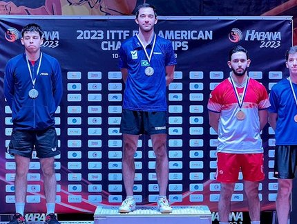 Hugo Calderano confirma favoritismo e fatura o ouro no Campeonato Pan-Americano de Tênis de Mesa