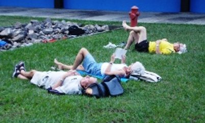 ATLETAS PREFEREM DESCANSAR AO AR LIVRE