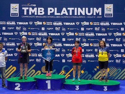 Maria Harada é a grande campeã da categoria Veterano 7 feminino do TMB Platinum – Campeonato Brasileiro