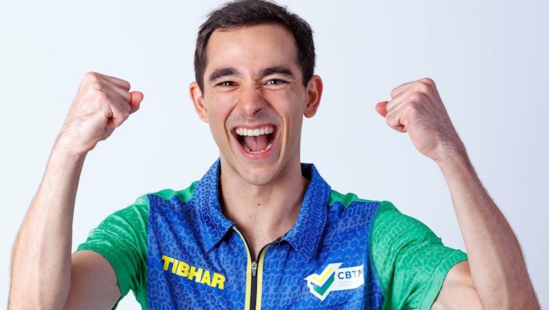 Hugo Calderano ganhou 400 pontos no WTT Contender 