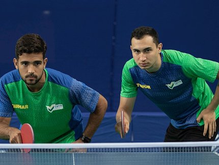 Após três jogos no primeiro dia do WTT Düsseldorf, Guilherme Teodoro e Rafael Turrini se despedem da competição