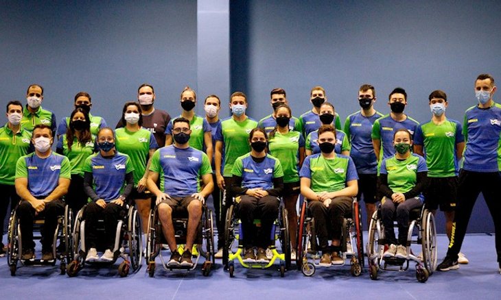 Equipe paralímpica no último período de treinament