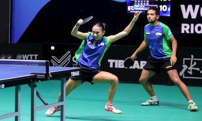 Duas classificações em um dia! Giulia Takahashi e Guilherme Teodoro vão às semifinais do WTT Contender Tunis