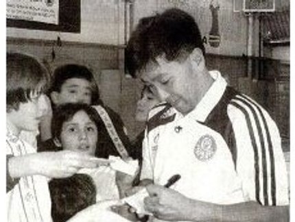 HUGO HOYAMA VISITA COLÉGIO EM SANTO ANDRÉ