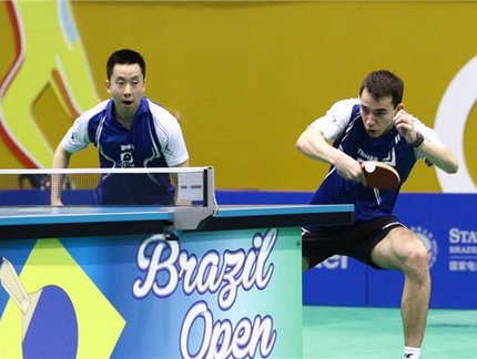 Aberto do Brasil: Calderano e Tsuboi confirmam favoritismo e levam ouro nas duplas