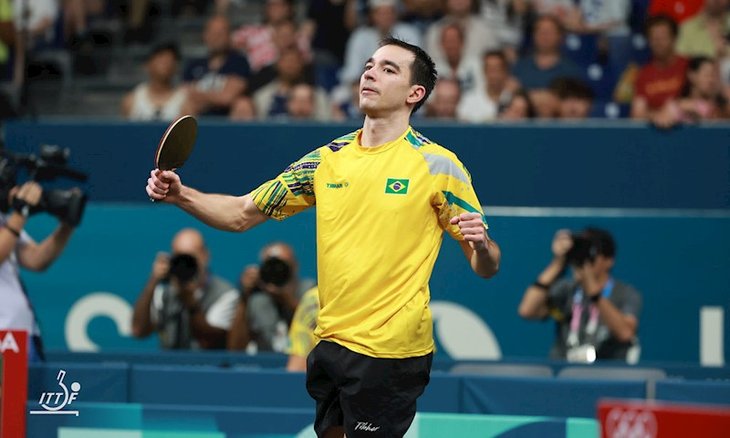 Hugo Calderano segue vivo na disputa em Frankfurt 