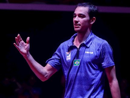Sem perder sets! Calderano repete placar da estreia e avança às quartas de final do WTT Contender Antália: 3 a 0 contra Kao Cheng-Jui