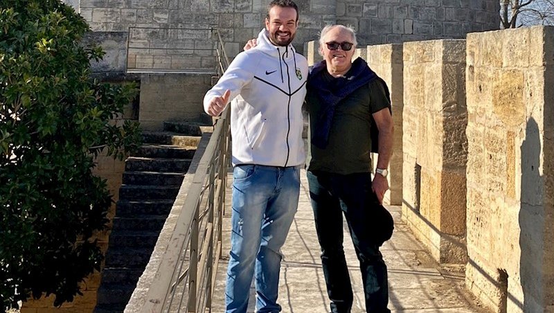 Jorge Fanck e Michel Gadal, na França. Foto: Acerv