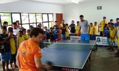 DESAFIO DO SAQUE EMPOLGA ALUNOS DO CANINDEZINHO