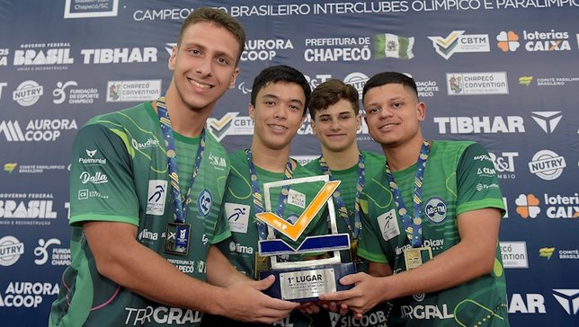 Equipe masculina sub-19 da Chapecoense com o títul