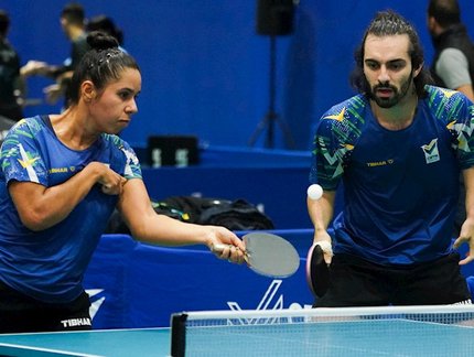 Brasil garante oito medalhas em duplas no terceiro dia do Aberto Paralímpico ITTF Fa40