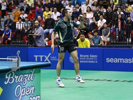 Aberto do Brasil: Hugo Calderano bate indiano e fica com o ouro no individual